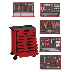 Servante rouge foam mini master set 8 tiroirs Teng Tools TCEMM385N8 - Neuf