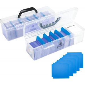 Bo&icirc;te &Agrave; Cartes &Agrave; Collectionner-5 Intercalaires,Capacit&eacute; De Plus De 1000 Cartes-Compatible Avec Mtg,Yugioh,Sports - Neuf