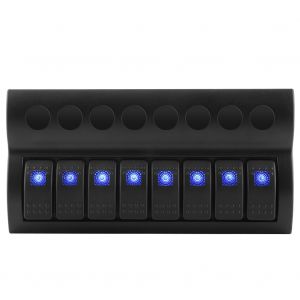 Interrupteur a bascule etanche a 3 broches, 8 positions, 12 V, 24 V, LED rouge, pour voiture, bateau - Neuf