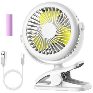 Ventilateur De Poussette,Ventilateur &Agrave; Clipser Sur Batterie,Ventilateur Personnel Pour Poussette B&eacute;b&eacute;,Batterie Rechargeable 2200mah,3 Vitesses R&eacute;glables Pour B&eacute;b&eacute; Fille - Neuf