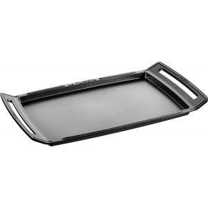 SUBZONAL-Plancha en Fonte, Rectangulaire, 38 x 25 cm, Noir Mat - Neuf