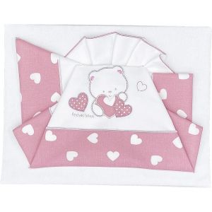 Kalanka-Andy & Helen Parure De Lit B&eacute;b&eacute; Brod&eacute;e + Dessous Avec &Eacute;lastiques Et Taie D'oreiller - Neuf