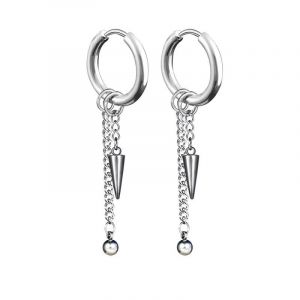 Style 20 - Boucles D'oreilles Créoles Unisexes Pour Hommes/Femmes,1 Paire,Pendentif Croix En Acier Inoxydable,Long Pampille,Punk Gothique,Bijoux,Meilleurs Cadeaux,Nouvelle Collection - Neuf
