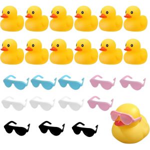 KALANKA-12 Pcs Canard en Plastique, Mini Petits Canards Jouet Bain, Canard en Caoutchouc Jouet, Petit Canard Jaune Flottant Jouet de Bain Jouet de Divertissement Aquatique pour Enfants - Neuf