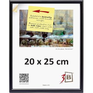 CMWX-Cadre de l'image FOTO - 20x25 - noir - cadre photo en plastique, mural et de table, avec verre acrylique - Neuf