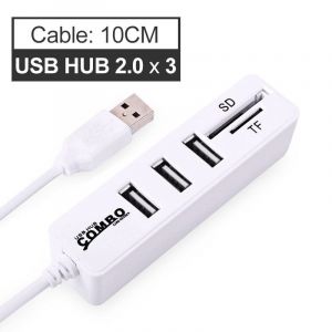 Multi USB 3.0 Hub USB Splitter Haute Vitesse 3/6 Ports Hab TF Lecteur de Carte SD - Neuf