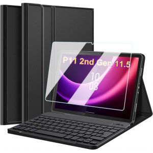 Clavier Coque Pour Lenovo Tab P11 2nd Gen 11.5"" 2022 (Tb350fu/Tb350xu), Azerty Français Amovible Bluetooth Sans Fil Clavier Étui Housse Avec Protection Écran (P11 2ème Génération 11.5) - Neuf