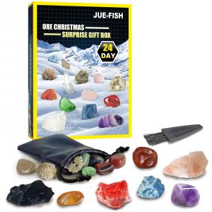 Coffret surprise de minerai de Noël 24 cellules Boîte aveugle Jouet Minerai Cadeau Bo - Neuf
