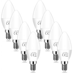 Kal-Ampoule Led E14, 5w Équivalent 40w, Ampoule E14 Led Blanc Chaud 3000k 400lm, Ac 220-240v, Non Dimmable Sans Scintillement, Ampoule Petit Culot À Vis Pour Chambre Salon Cuisine Jardin , Lot De 8 - Neuf