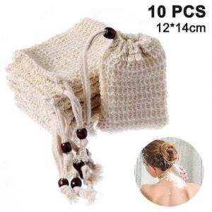 Paquet De 10 Sacs De Savon Pour La Conservation Du Savon,Sacs De Savon En Fibres Naturelles Pour La Mousse Et Le Savon Sec - Neuf