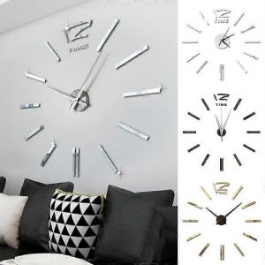 Horloge murale autocollante bricolage horloge murale pour bureau à domicile diamètre adhésif 60cm mini kit d'horloge murale autocollant bricolage pour décor de bureau à domicile - Neuf