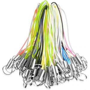 jum-100Pcs Attache Cordon Téléphone Portable Chaîne Transport Mp3 Clé Usb Porte-Clé Porte-Id Badge Attache Cordon Téléphone Portable Cordon Collier Avec Fermoir Téléphone Clé Fabrication Bijoux - Neuf