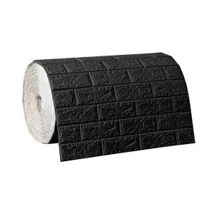 Papier Peint Auto-Adhésif 3D En Brique De Mousse Antique,70Cmx1/5/10M,Décoration Pour Salon Et Chambre À Coucher,Autocollant Mural 3D Étanche.Black.70Cmx10M - Neuf