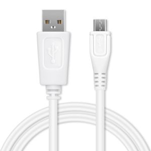 KALANKA-C&acirc;ble Micro USB vers USB A 2.0 pour Tablette Samsung Galaxy Tab 3 8.0/3 10/4 7/4 8/4 10 / A 7 / A 10 / E 9.6 / Galaxy Note 8.0 charge et transfert donn&eacute;es data 1A PVC blanc - Neuf