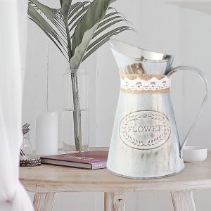 Pot de fleurs vintage en metal, vase, seau a fleurs en fer, pot de fleurs, decoration de jardin pour la maison - Neuf