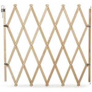 Barri&egrave;re Extensible Pour Animaux,En Bois,Barri&egrave;re R&eacute;tractable De S&eacute;curit&eacute; Pour Chien Et Chiot,60cm-108cm,Couleur Bois Naturel - Neuf