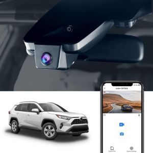 Dashcam Compatible avec Toyota RAV4 2021 2020 5&egrave;me g&eacute;n&eacute;ration (XA50)LE Limited Premium XLE TRD Hybrid Prime XSE SE, 4K 2160P UHD WiFi Cam&eacute;ra de Voiture, capteur G, Vision Nocturne, carte 64 Go - Neuf