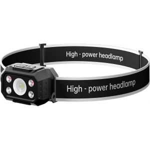 Nsiecd-Lampe Frontale Rechargeable,Torche Frontale Led Ultra Puissante Avec 4 Modes D'éclairage & Lumière Rouge,Usb Torche Frontale Avec Capteur De Mouvement,Pour Course, Pêche, Cyclisme, Camping - Neuf