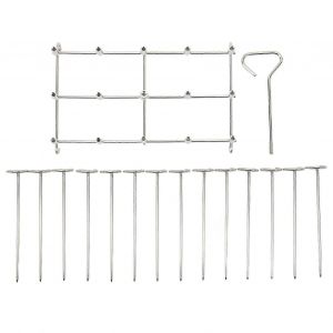 Socle &agrave; brochettes Ensemble de grilles de friteuse Grille de barbecue verticale en acier inoxydable Support de friteuse rotatif rond pour ninja DZ201 Foodi 8 pintes - Neuf