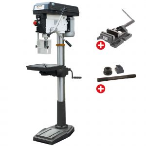 Perceuse &agrave; colonne jusque &oslash; 30 mm CM4 1,1 kW 400V 9 vitesses + &eacute;tau de per&ccedil;age + jeu de boulons Optidrill DQ32 400V PACK - Neuf