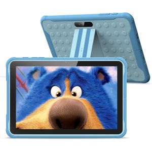 CHECARZHN--NO1-Tablette Enfant 10 Pouces, Android 13,3G Phone Tablet, Child Lock, Wifi Tablet For Child, 6000 Mah, Quad Core Processor, 2Gb Ram, 64Gb Rom, Hd Ips Screen, Tablet For Children With Case (Blue - Neuf