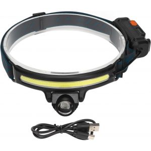 Lampe Frontale Led, Phare Extérieur, Toutes Les Perspectives, Induction, Éclairage À 230 °, Projecteur Cob, Type C, Rechargeable - Neuf