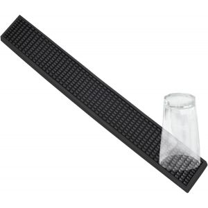 8x60cm Tapis Egouttoir Vaisselle Silicone Tapis Evier Tapis Vaisselle Tapis De Bar Tapis Evier Cuisine (Noir) - Neuf