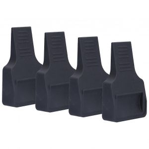4pcs Roues Roues En U En Forme Roulettes Coupelles Accessoire Pour Canapés Lits Chaises Meubles Noir - Neuf