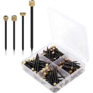 YEMAESRE-120PcsClous Pour Accrocher Des Images, Tige En Acier Et Tête En Laiton Clous Pour Cadre Photo Avec Boîte En Plastique 4 Tailles Cintres Décoratifs Pour Tableaux Miroirs Paniers - Neuf