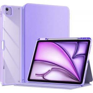 Coque pour iPad Air 13 Pouces (M3) 2025/(M2) 2024, iPad Pro 12,9 Pouces 2022/2021/2020/2018, Nouvel &Eacute;tui Am&eacute;lior&eacute; avec Porte-Stylet, Housse de Protection Compl&egrave;te -Violet - Neuf