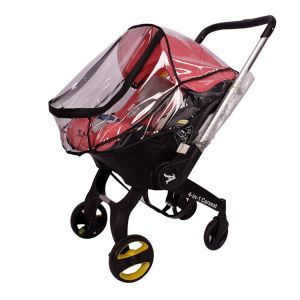 Housse de pluie universelle pour nacelle - Protection imperméable EVA pour poussette, fenêtre de contact pratique avec auvent, bonne ventilation - Neuf