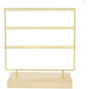 Ruby - Organisateur De Bijoux, Pr&eacute;sentoir De Boucles D'oreilles En Bois Et M&eacute;tal, Bo&icirc;te &Agrave; Bijoux Vintage, Organisateur De Bijoux, Boucles D'oreilles De Bijoutier 22,5 X 20,5 Cm - Neuf