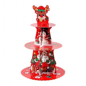 arbre de no&euml;l D&eacute;corations de No&euml;l G&acirc;teau de Vacances dans les Bacs &agrave; Papier Renne du p&egrave;re No&euml;l de Bureau Ornements de No&euml;l, Dessert Racks - Neuf