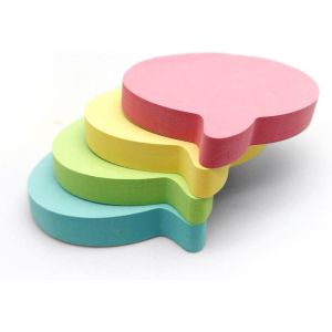 Evergreen Goods Ltd 4 Paquets De Notes Autocollantes - Lot De 4 Blocs (100 Feuilles Chacun - 400 Feuilles) -Notes Adh&eacute;sives En Forme De Bulles D'air Pour Le Bureau Et L'&eacute;cole - Pastel - Neuf
