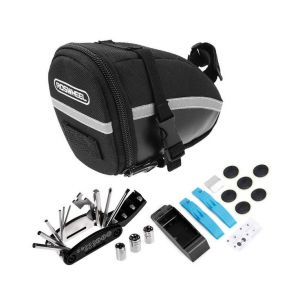 Kit D'outils De R&eacute;paration De V&eacute;lo 16 En 1 Avec Sacoche De Selle - Outils De Cyclisme Multifonctions Portables Pour R&eacute;parations Rapides - Neuf