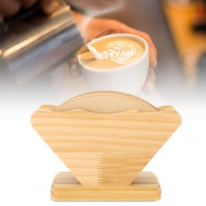 Hjlian Support De Filtre A Cafe En Bois, Etagere De Presentation, Distributeur De Papier Filtre, Support De Rangement - Neuf