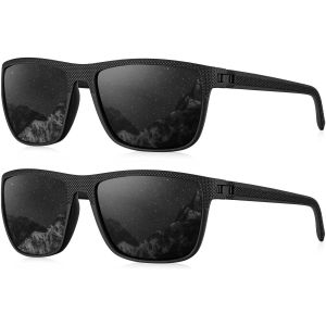 Sunglasses Mens Polarised, Classic Vintage Sun Glasses, Lightweight Frame Uv400 Protection For Driving Fishing Cycling - Neuf