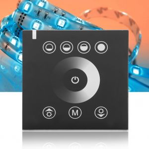 HJLIAN Panneau LED RGBW tactile, variateur de couleur, interrupteur intelligent integre, 12-24 V (noir) - Neuf