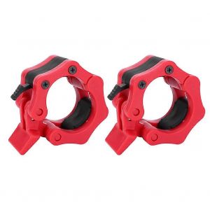 2pcs En Plastique Safe Lock Colliers Clip Boucle Haltérophilie Barbell Haltère Verrouillage Rapide Pince Boucle 50mm Diamètre Intérieurrouge - Neuf