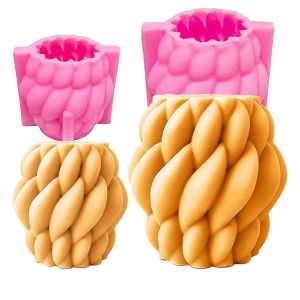 Lot De 2 Moules &Agrave; Bougies Modernes 3d G&eacute;om&eacute;triques En Silicone Et R&eacute;sine &Eacute;poxy,En Forme De Goutte De Pluie,Uniques - Neuf