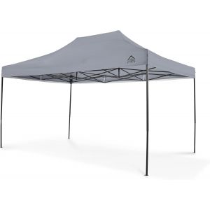 Ulteronixshop-Tonnelle pop-up 3x4.5m enti&egrave;rement imperm&eacute;able - Gris m&eacute;tallis&eacute; - Neuf