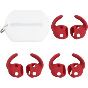 Kal-Paires De Crochets D'oreille Antidérapants En Silicone Avec Pochette Supplémentaire En Silicone Accessoires Pour Écouteurs Compatibles Avec Les B-Eats Studio Buds 2021 Rouge - Neuf