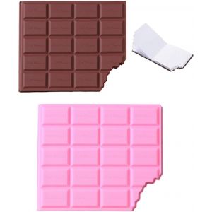 2 pcs chocolatée Note,Prends Une bouchée Chocolat,Papier de Haute qualité,Notes personnalisées,Cadeau pour Un ami Professeur,Rose et blanc crème avec un parfum crémeux - Neuf