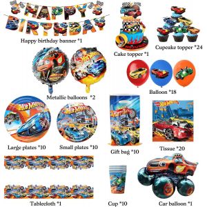 Cauc-108 D&eacute;co Anniversaire,D&eacute;coration D'anniversaire Enfant,Vaisselle De F&ecirc;te, D&eacute;coration Anniversaires Banniere,Ballons,Assiettes,Serviettes,Nappe,Cupcake Toppers,Ballons &Agrave; L'h&eacute;lium - Neuf