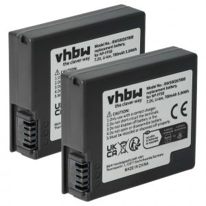 vhbw 2x Batterie compatible avec Sony DCR-IP55, DCR-IP45, DCR-IP45E, DCR-IP5, DCR-IP220E, DCR-IP220K cam&eacute;ra vid&eacute;o cam&eacute;scope (700mAh, 7,4V, Li-ion) - Neuf