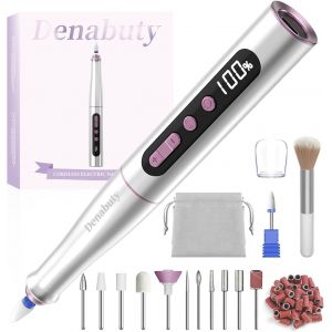 Hthed-Ponceuse Pour Ongles Professionnelle 35000 Tr/Min, 12 En 1 Lime A Ongle Electrique Sans Fil Avec Led &Eacute;cran Num&eacute;rique, Kit De Manucure P&eacute;dicure Rechargeable Vitesse R&eacute;glable Dn-2402 - Neuf