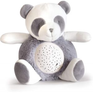 Kalanka-- Peluche Veilleuse Panda Pour Enfants - Couleur Gris - 20 Cm - Veilleuse Musicale Lumineuse - 3 Lumi&egrave;res - Bruit Doux De Nature - Id&eacute;e Cadeau B&eacute;b&eacute; Naissance - Dc3693 - Neuf