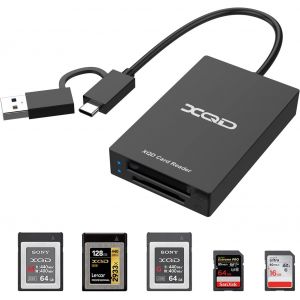 Lecteur de Carte XQD SD USB 3.0,USBA/Type C XQD/SD Card Reader,Dual Slot,Memory Card Reader,Compatible avec Sony G/M Series,Lexar USB Mark Cards,Sony G Series,pour Windows/Mac OS/Linux - Neuf