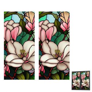 Film de protection solaire d&eacute;poli pour fen&ecirc;tres et portes - Fixation statique, protection solaire, 2 feuilles, 100 x 45 cm - Neuf