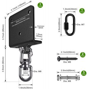 Support De Sac De Frappe, Fixation Poutre Pour Sac De Boxe Suspension Crochet Lourd Pour Acc&eacute;l&eacute;rer L'exercice Entra&icirc;nement Muay Thai Balan&ccedil;oire Hamac, 1000lbs - Neuf